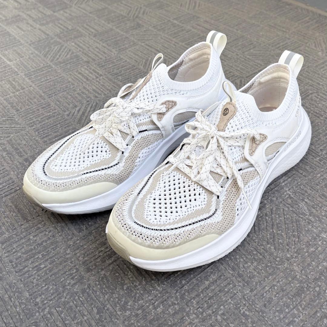 COLE HAAN ゼログランド ニットスニーカー 白 US8 25cm 美品