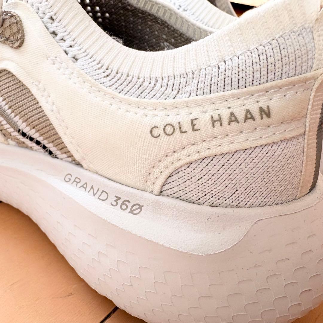 COLE HAAN ゼログランド ニットスニーカー 白 US8 25cm 美品
