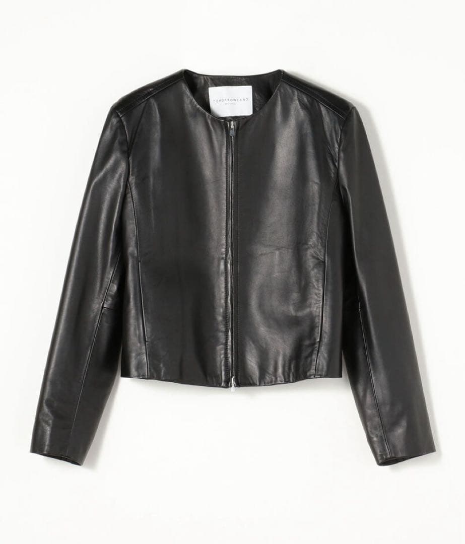 TOMORROWLAND ラムレザー ジップアップブルゾン