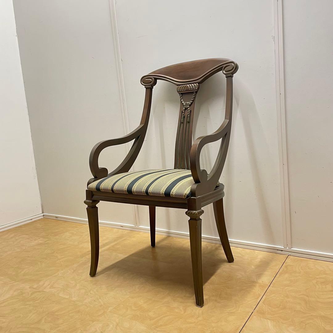 アンティーク調アームチェア①ダイニングチェア チェア 椅子 イス ロココ調