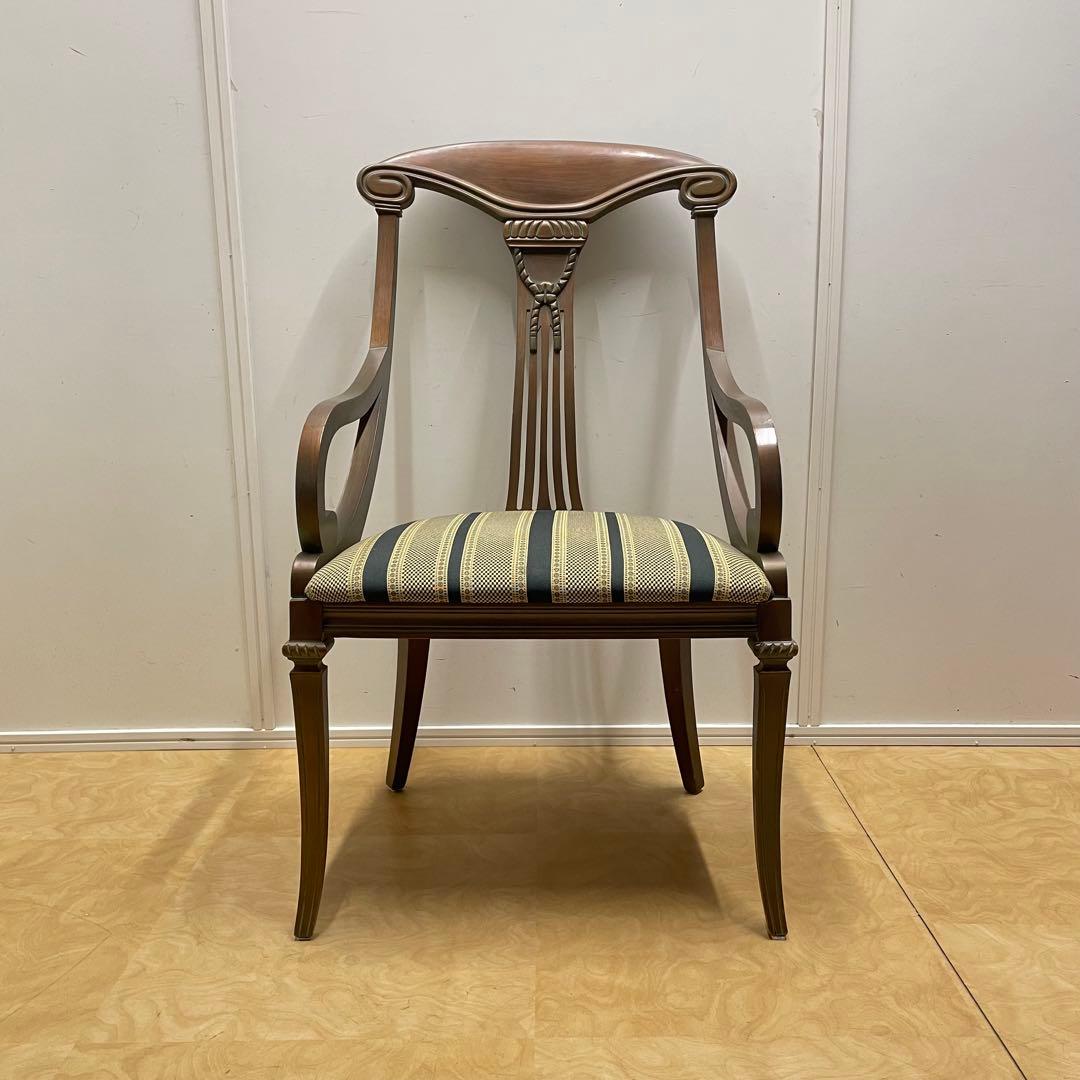 アンティーク調アームチェア①ダイニングチェア チェア 椅子 イス ロココ調