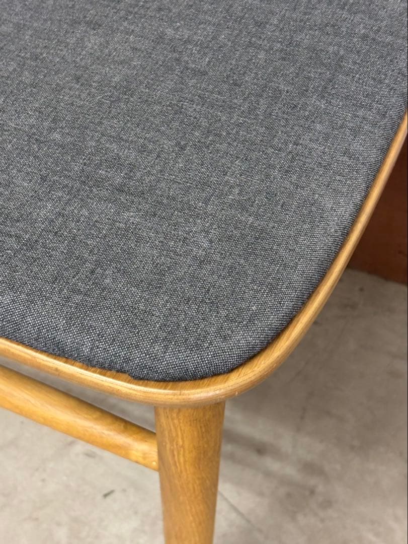 ☆MUJI 無印良品 ラウンドチェア 布材 オーク 椅子 イス