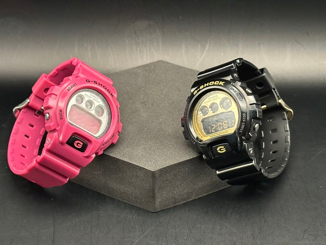CASIO G-SHOCK DW-6900 ピンク＆黒金 2本セット