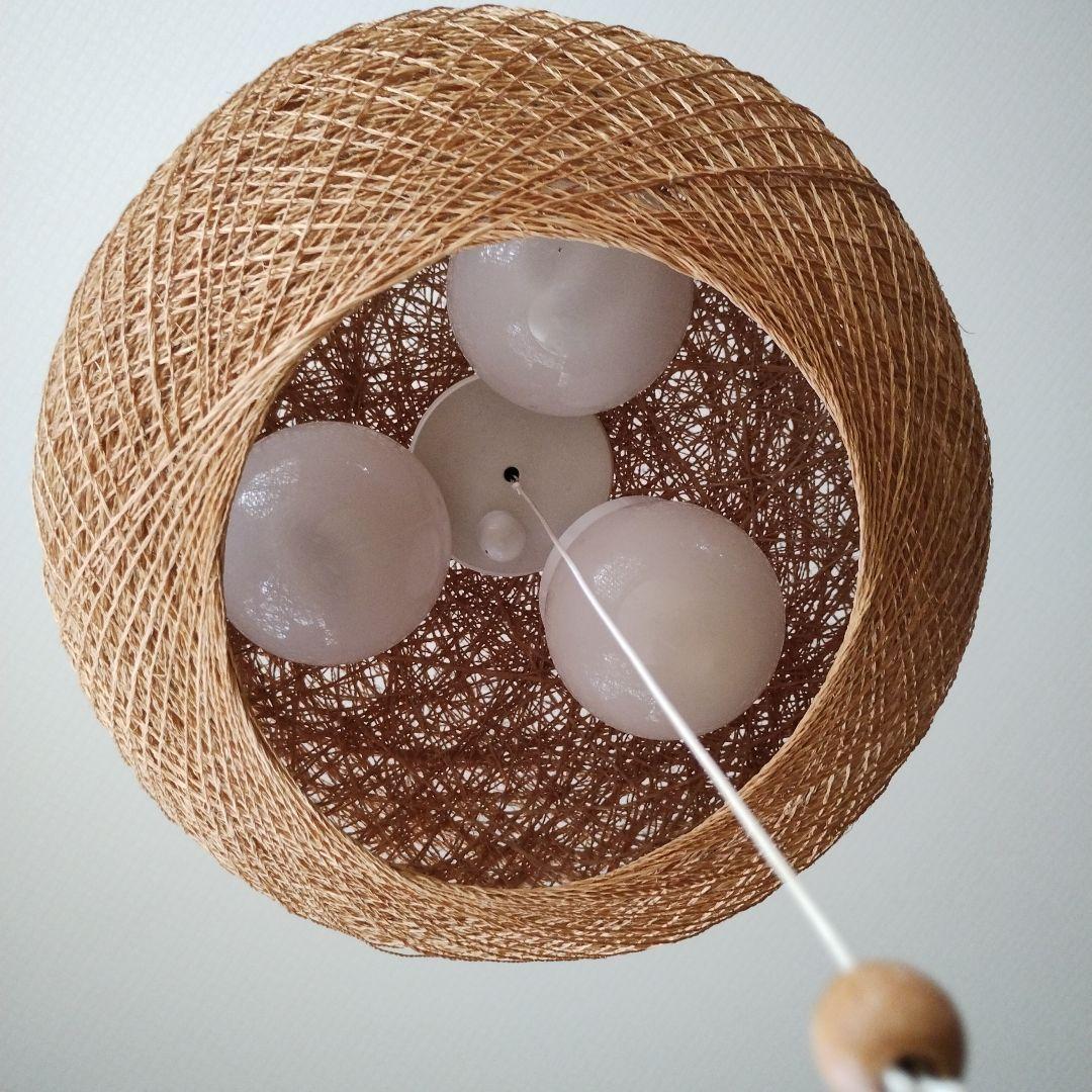 天然素材の球形ランプシェード＆ソケット＆電球のセット