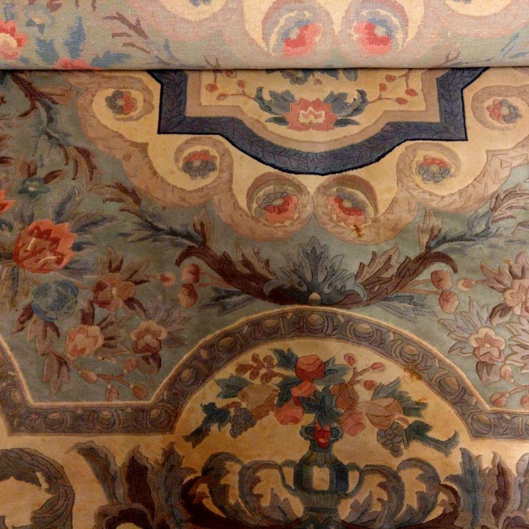 中国段通 花柄装飾 じゅうたん　 カーペット　絨毯　ラグ