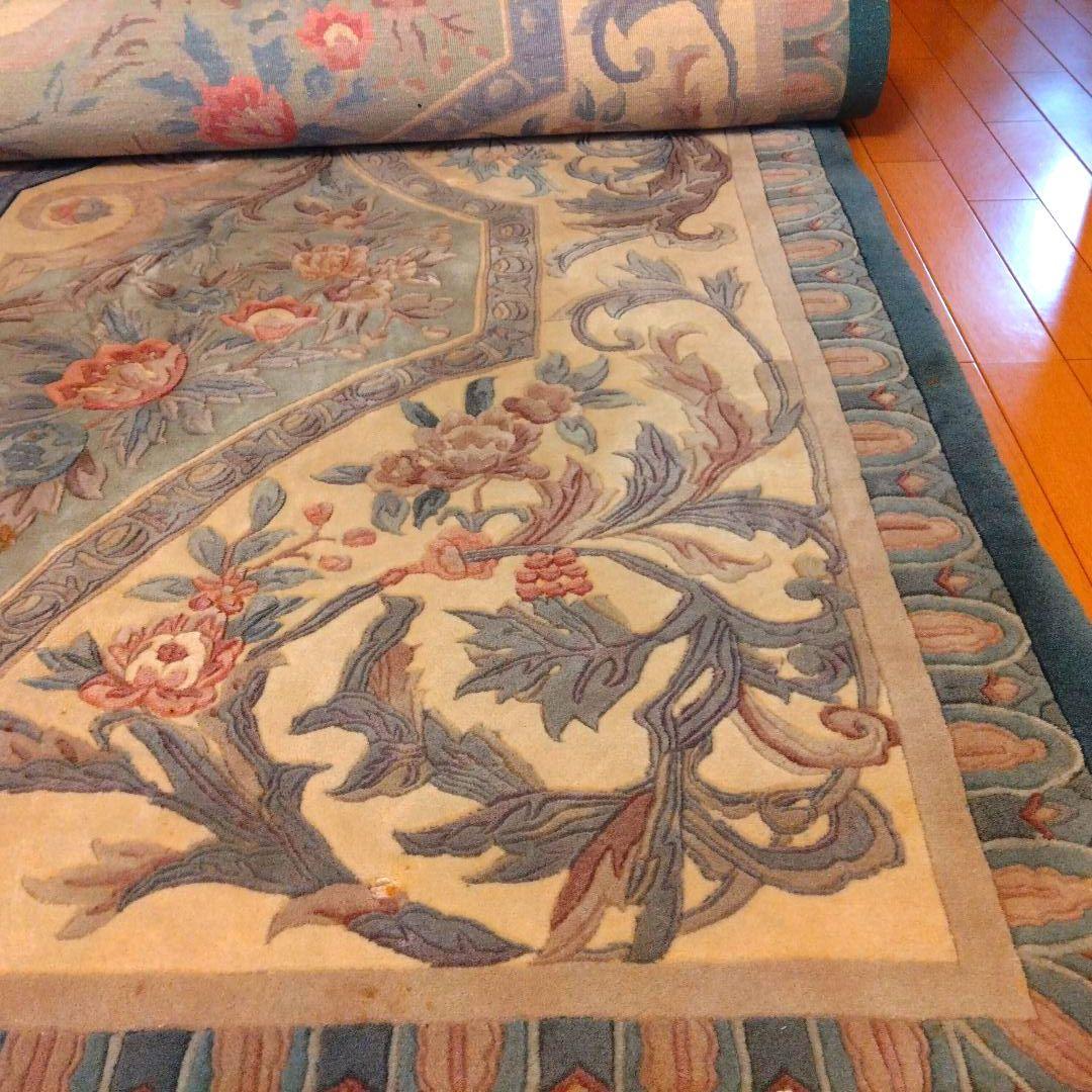 中国段通 花柄装飾 じゅうたん　 カーペット　絨毯　ラグ