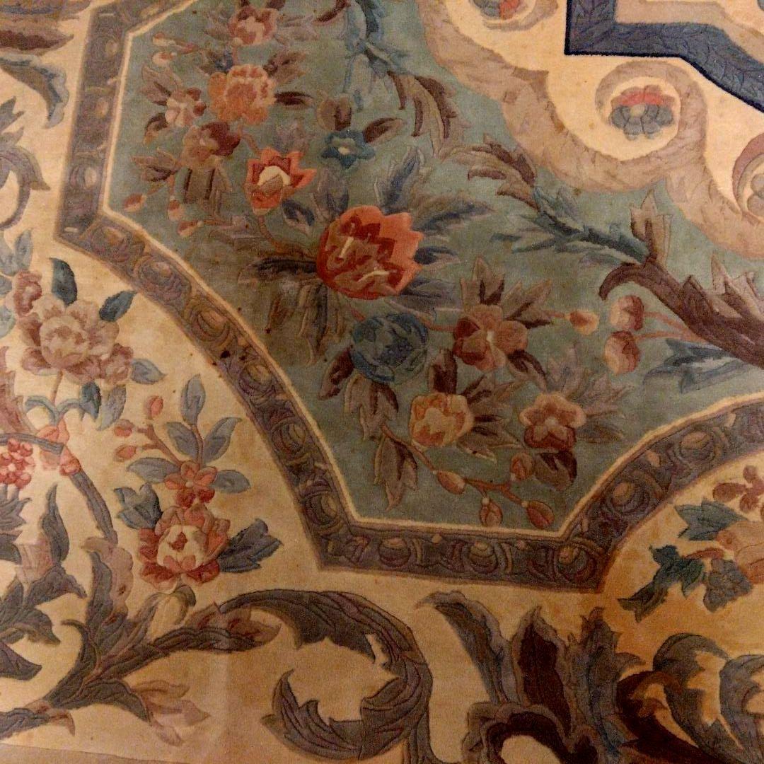 中国段通 花柄装飾 じゅうたん　 カーペット　絨毯　ラグ