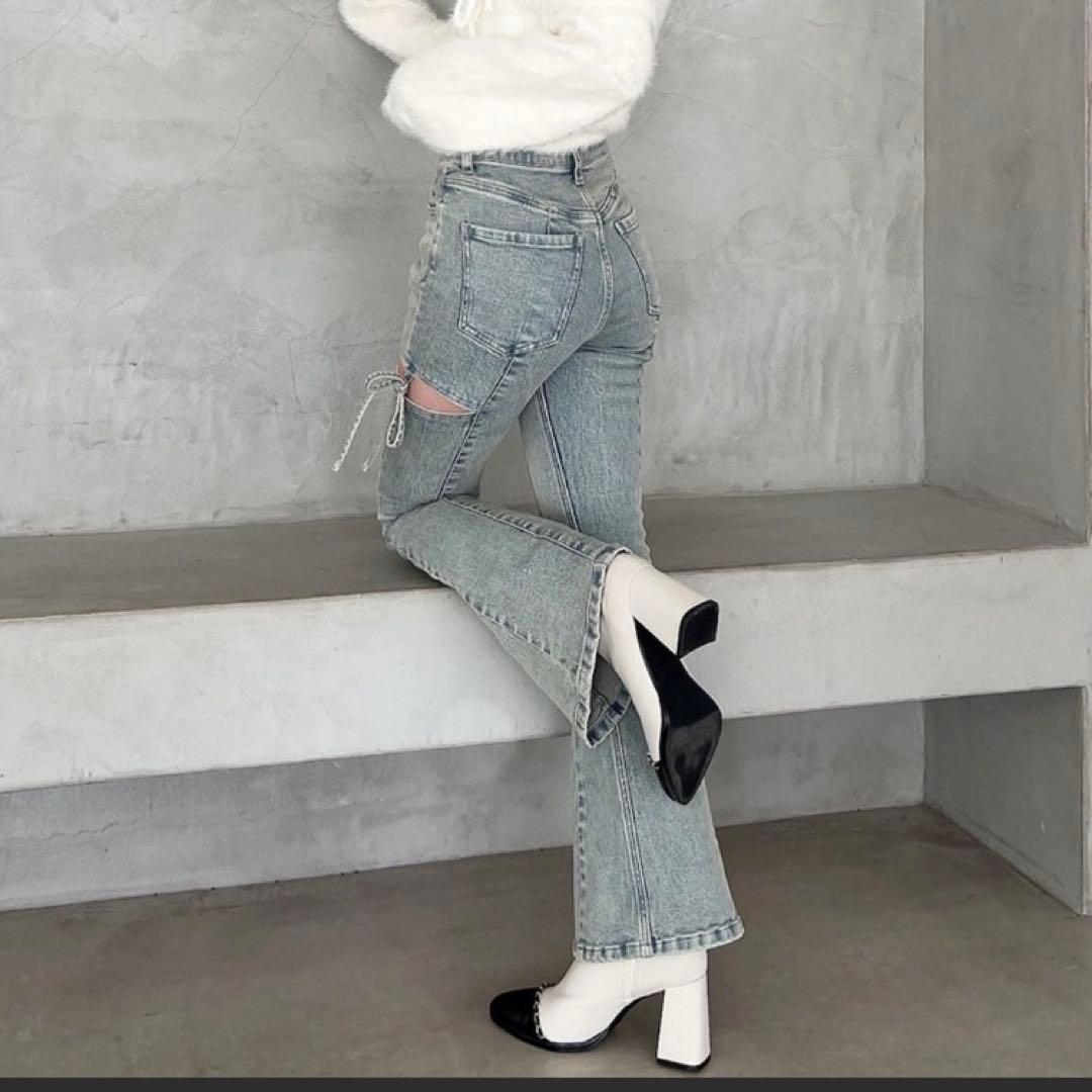 タイムセール！RESEXXY カットアウトリボンデニムパンツ