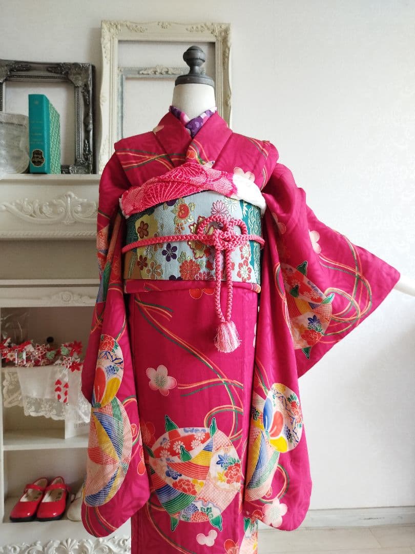 専用☆アンティーク大正ろまん☆綺麗なピンクの着物単品