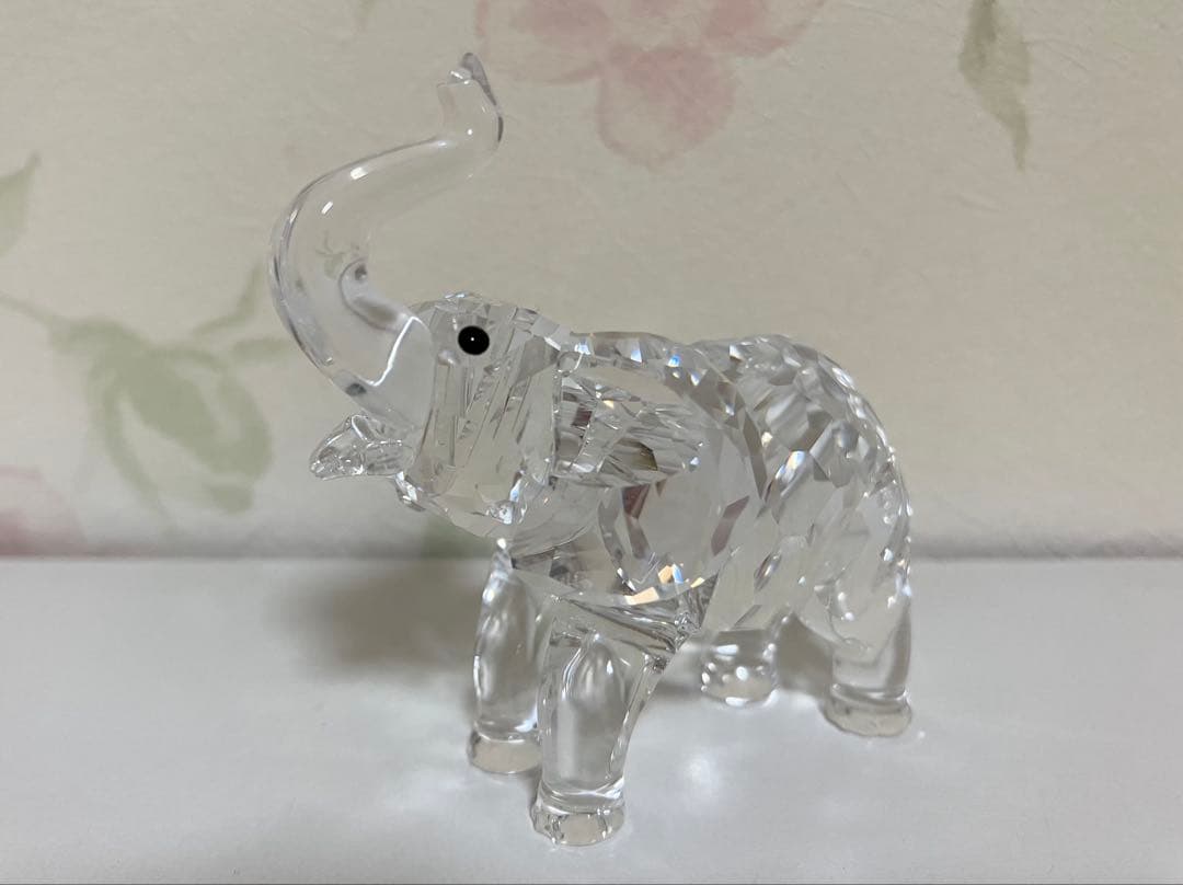 スワロフスキー　コアラ&カンガルーの親子&ゾウ　置物3点セット