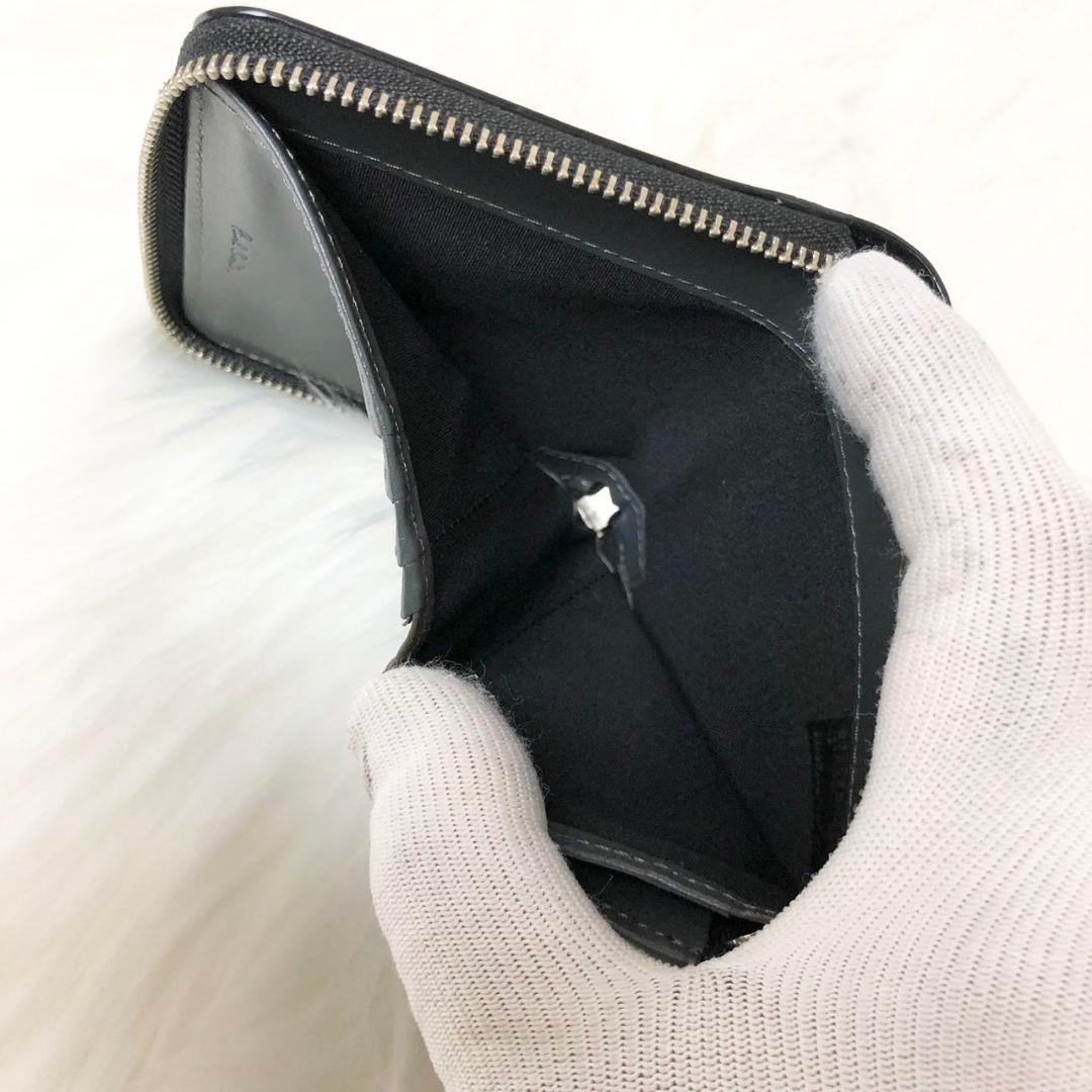 【極美品】ポールスミス 二つ折り財布 折り財布 ラウンドファスナー ブラック
