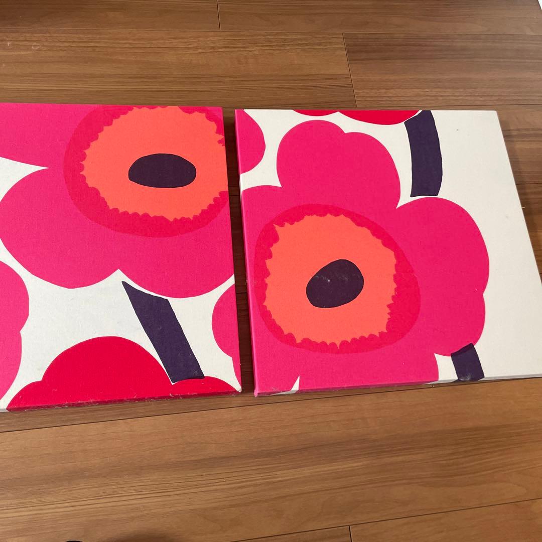 マリメッコ　marimekko ファブリックパネル　３つセット　ウェルカムボード