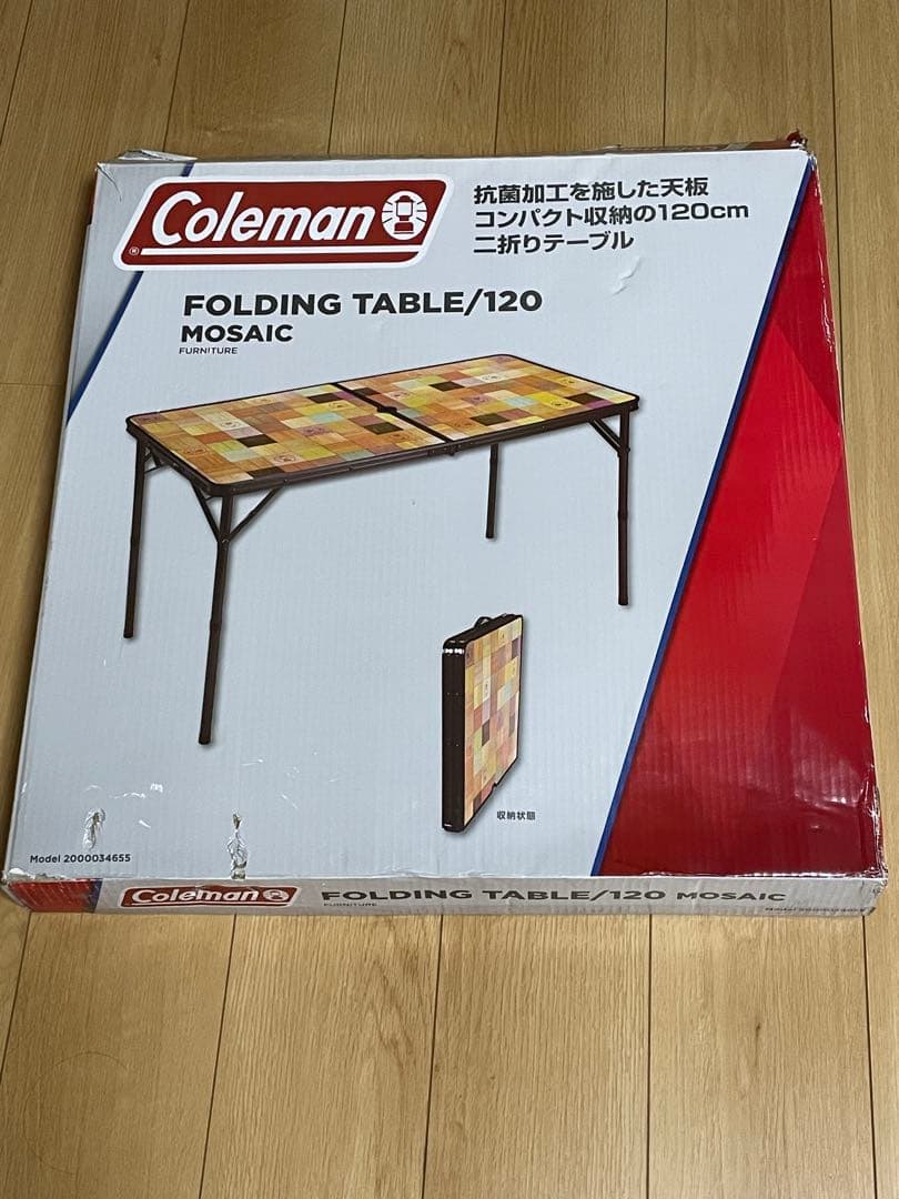 【限定色 未使用品】コールマン ナチュラルモザイクテーブル120 ブラック
