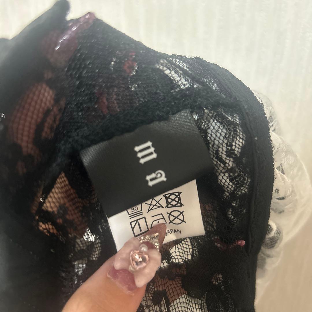 最終値下げ Mrcorset ロリータ 黒白レース襟 つけ襟 ゴスロリ