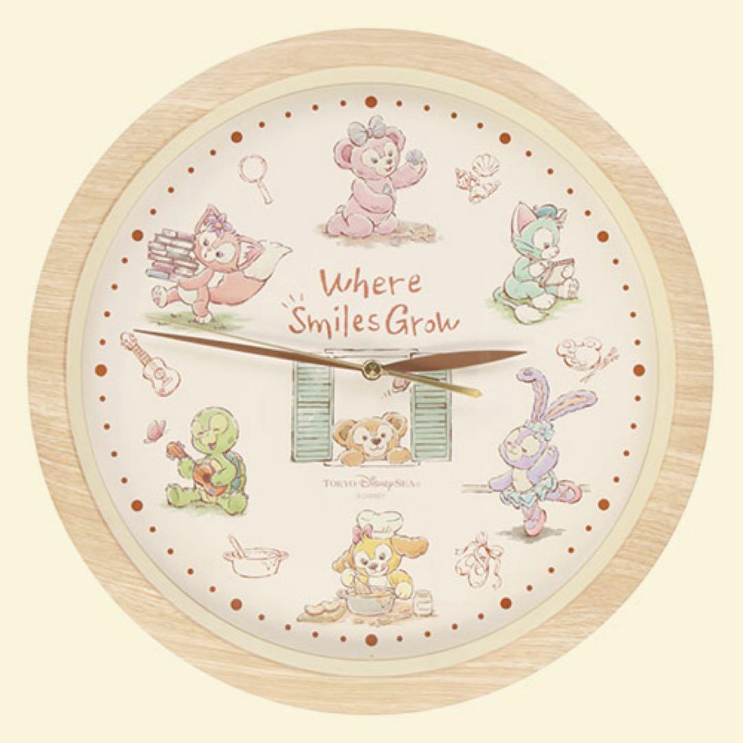 ダッフィー&フレンズ　Where Smiles Grow 掛け時計