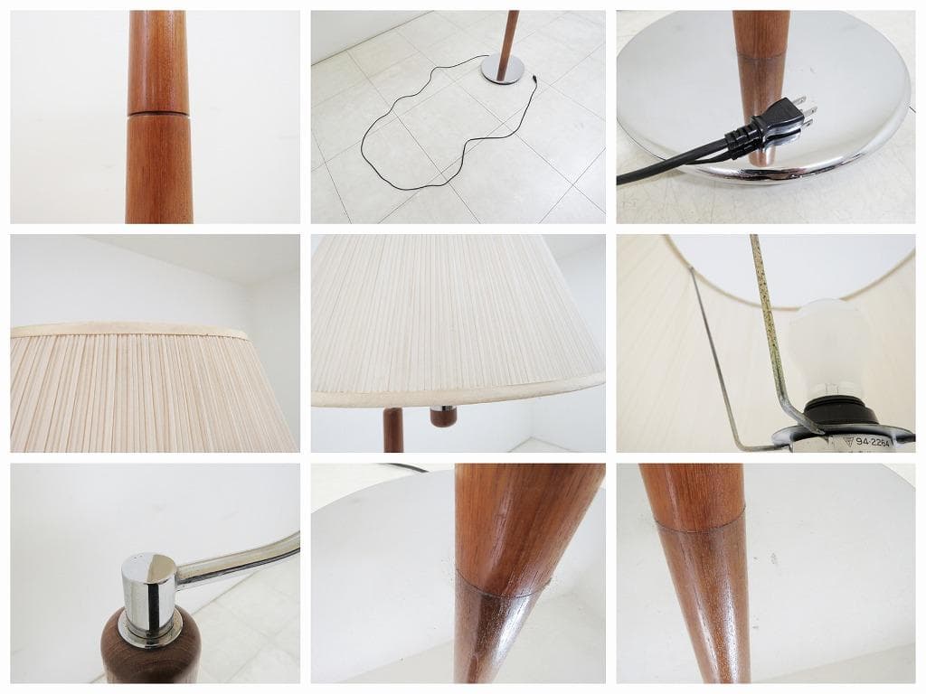 Cheetah様 池田製作所 ヴィンテージ チーク材 フロアスタンド 照明ランプ