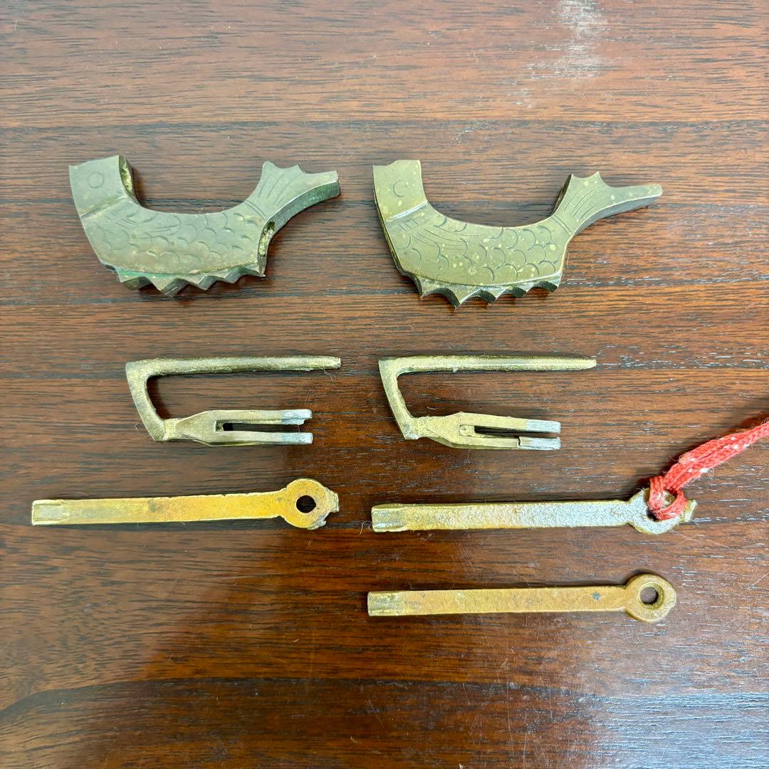 木製　李朝家具 サイドボード 時代箪笥 錠前 キャビネット