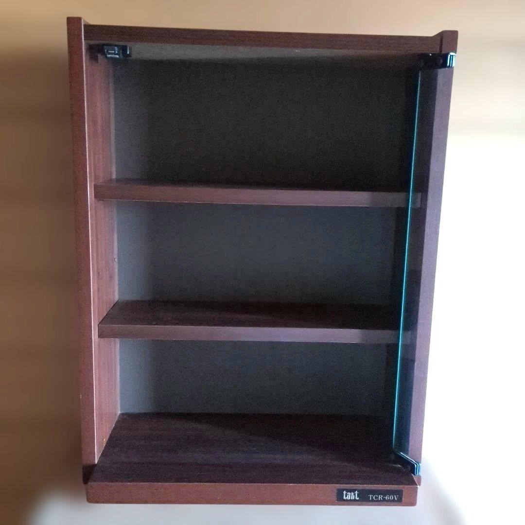 昭和レトロ　カセットテープラック(前面強化ガラス)