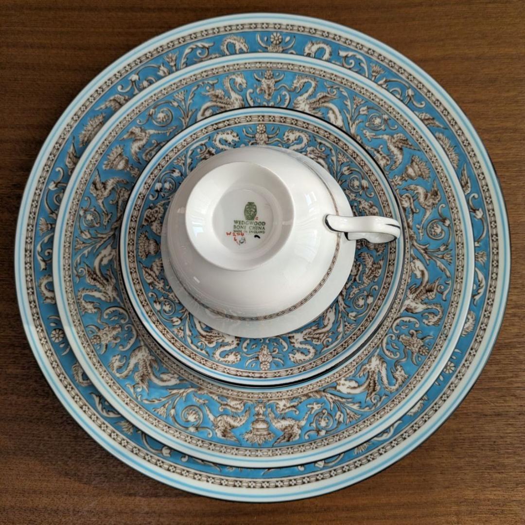 【英国ヴィンテージ】 フロレンティーン ターコイズ 5点セット