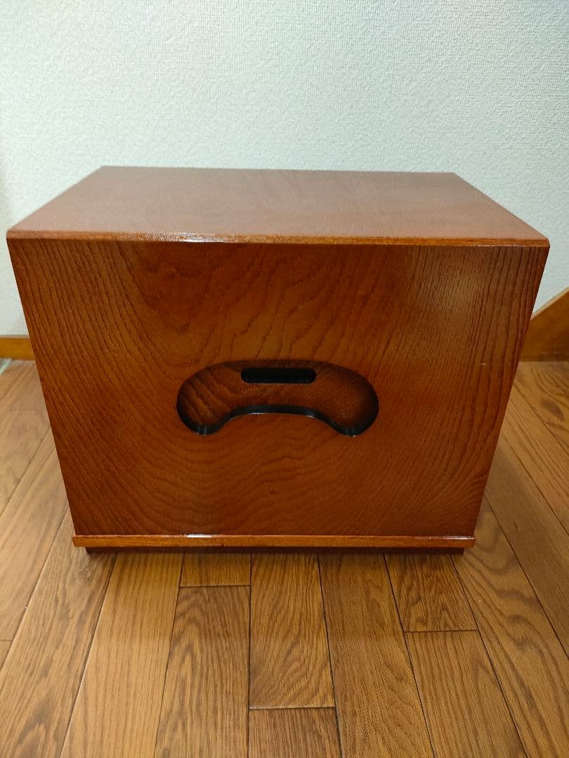 【ほぼ未使用】折り畳み　文机　職人手造り　引出し　銘木　欅　コンパクト　書斎机