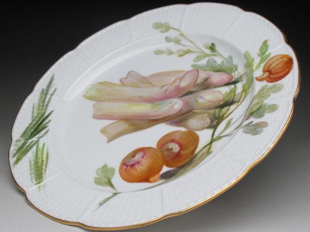 ニンフェンブルク 野菜絵 プレート アンティーク 19世紀末 24cm
