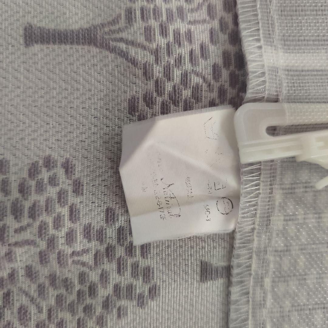 モモナチュラル　オーダーフラットカーテン 2枚セット　北欧柄