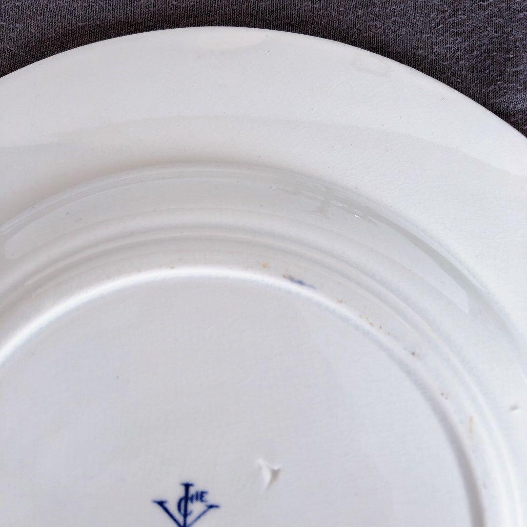 ヴィエイヤーボルドー ムスティエ ディナープレート F フランスアンティーク食器