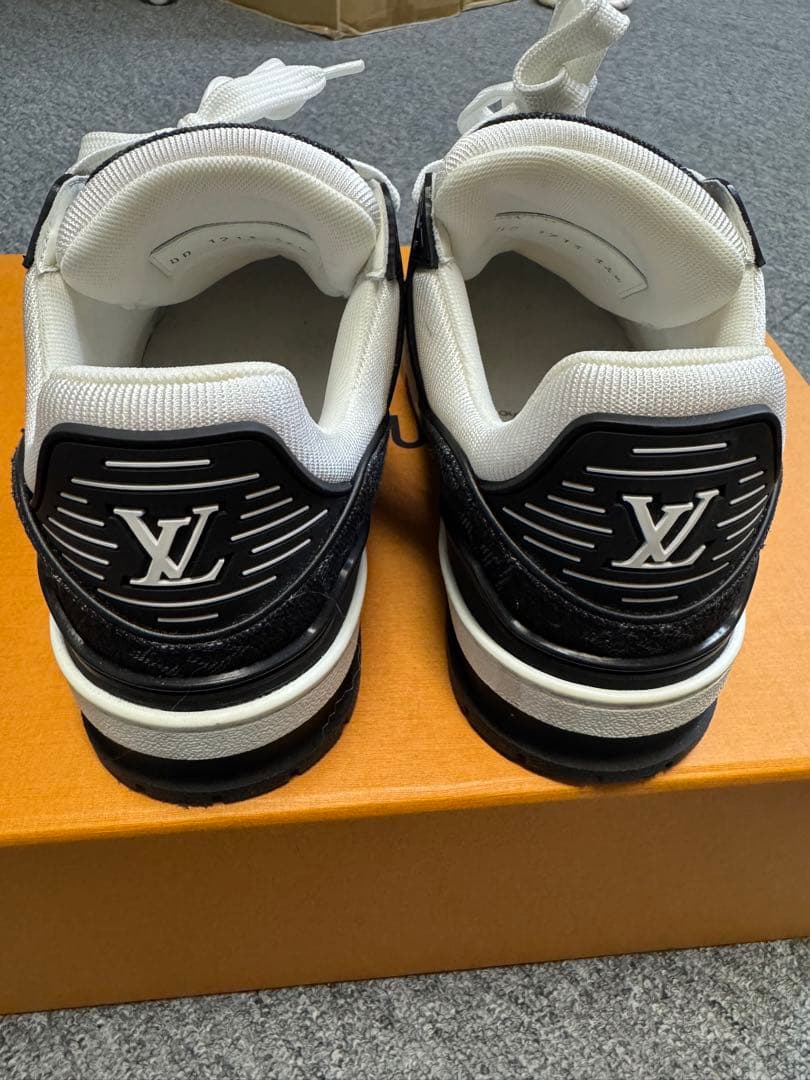 Louis Vuitton トレイナーライン モノグラムデニム レザー 36.5