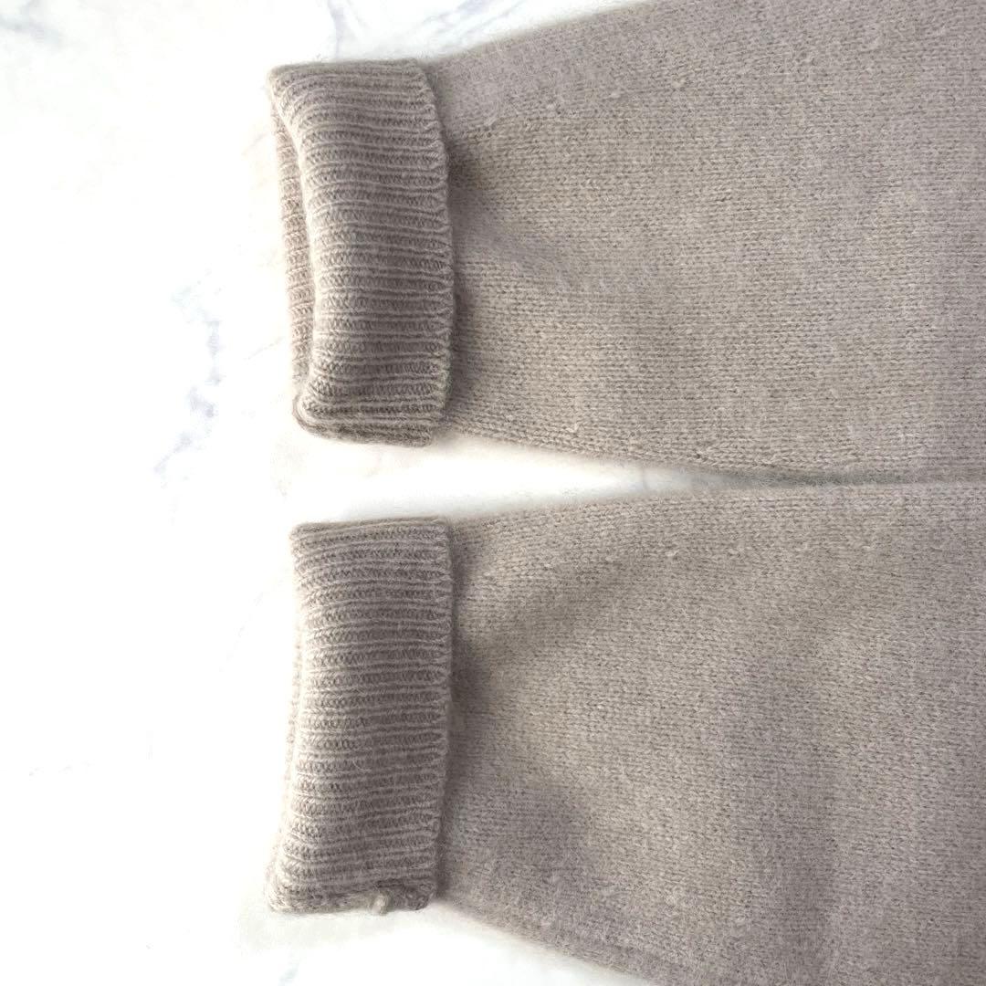 デミルクスビームス フラッフィ クルーネックニット ラクーン100 ベージュ F