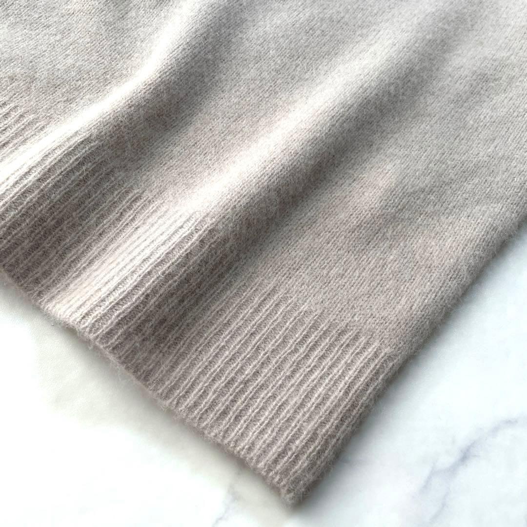 デミルクスビームス フラッフィ クルーネックニット ラクーン100 ベージュ F