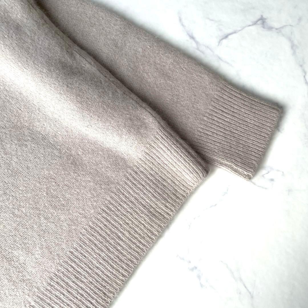 デミルクスビームス フラッフィ クルーネックニット ラクーン100 ベージュ F