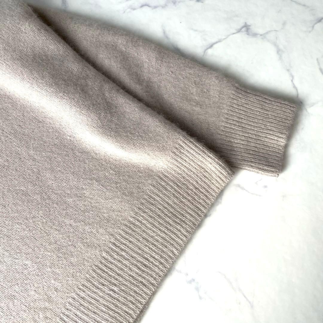 デミルクスビームス フラッフィ クルーネックニット ラクーン100 ベージュ F