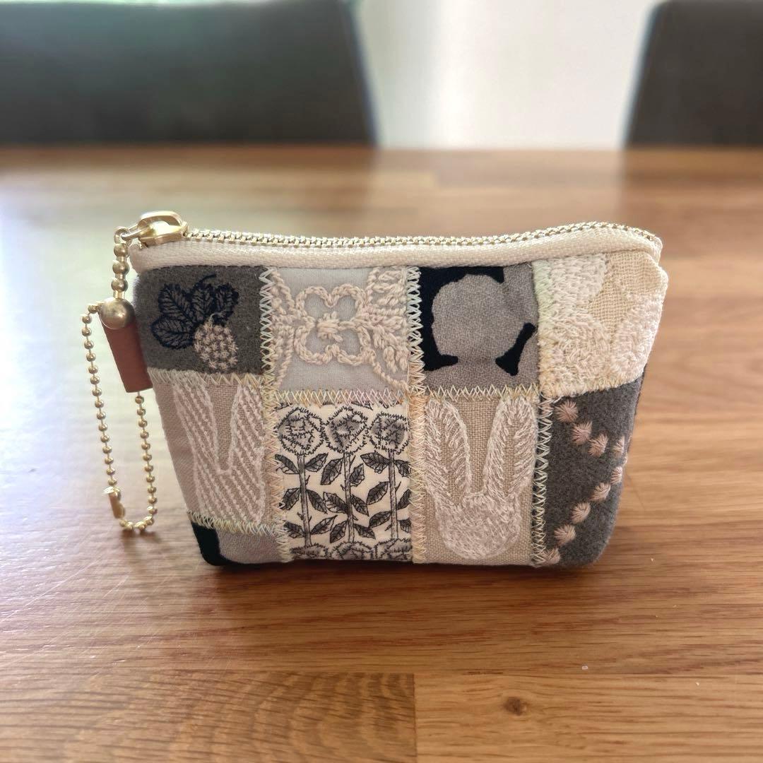 ミナペルホネン　ミニミニポーチ　レア　ハンドメイド