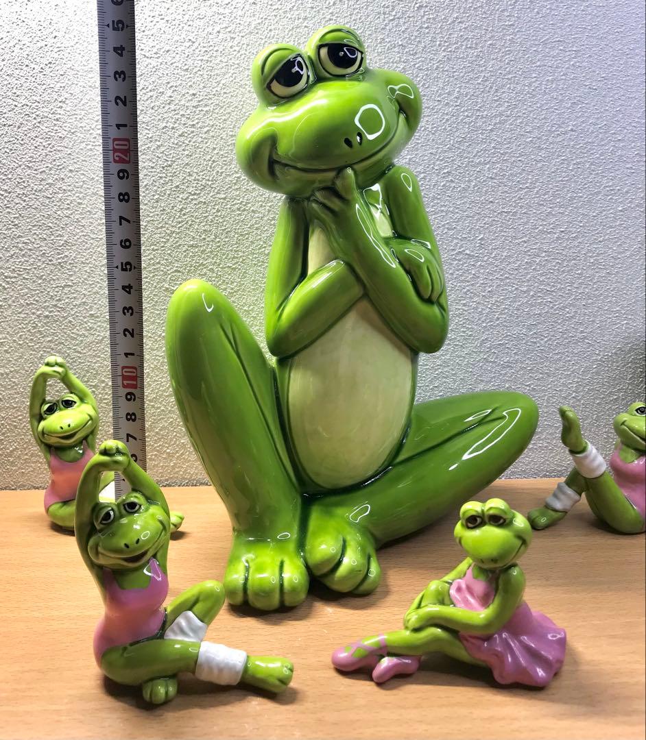 美品 【レトロ】カエル セブンコーポレーション　置物セット7体　かえる　蛙