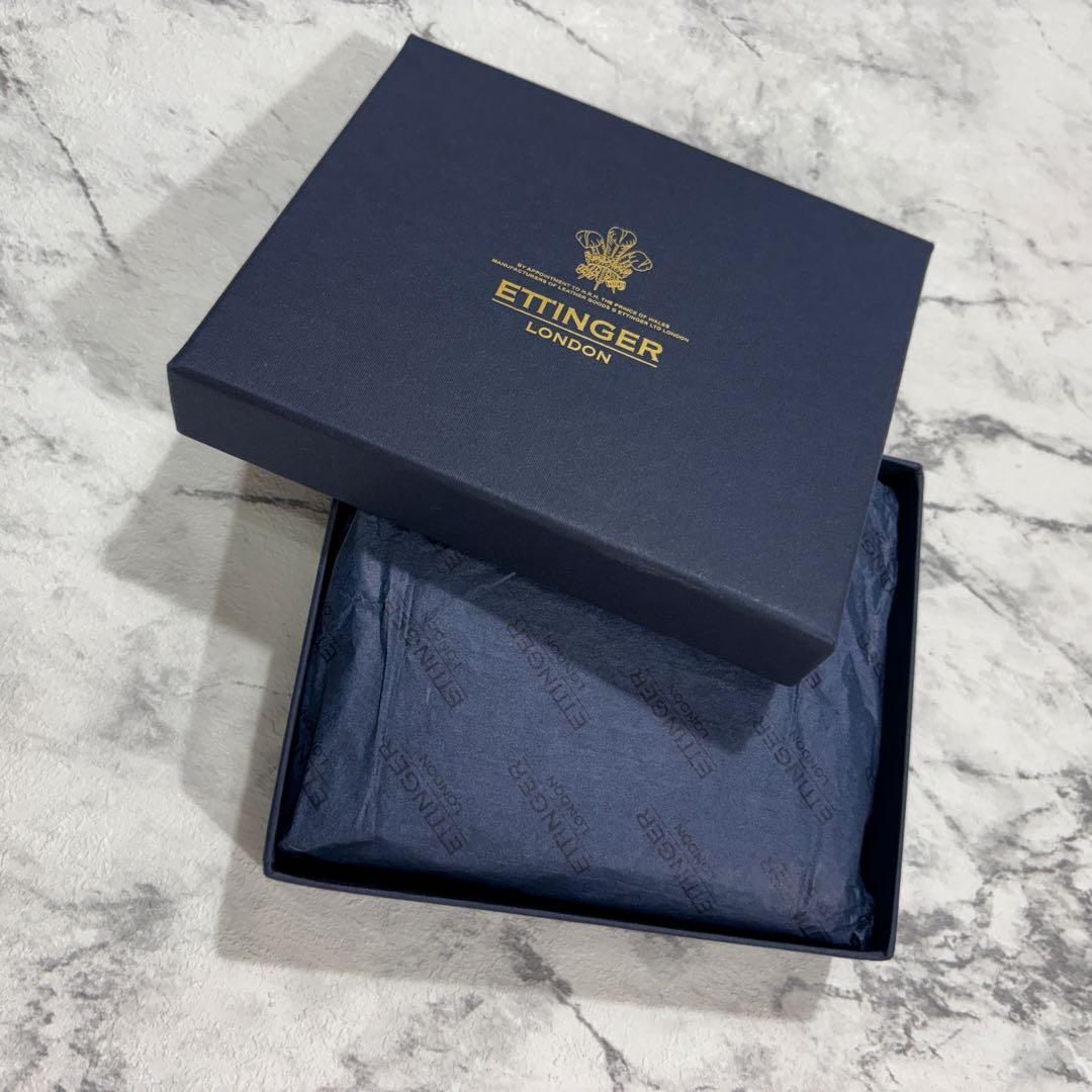 【美品】 エッティンガー Ｌ字 ケース 財布 ブライドルレザー ブラック