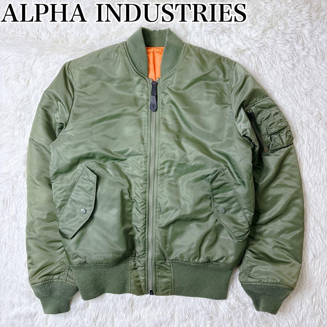 アルファ MA-1 フライトジャケット 緑 Lサイズ 中綿 y2k 短丈