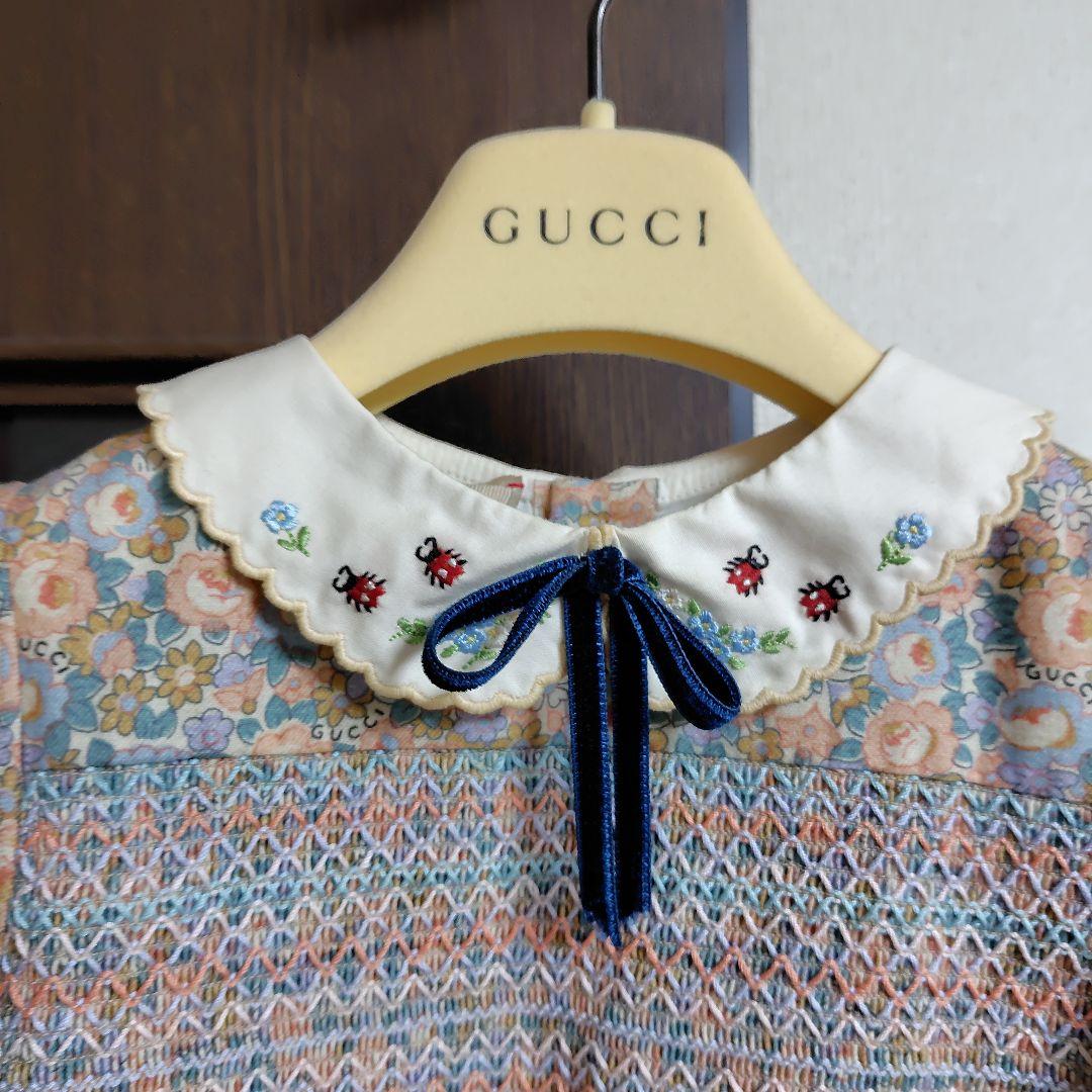 GUCCI 花柄 半袖ワンピース キッズ