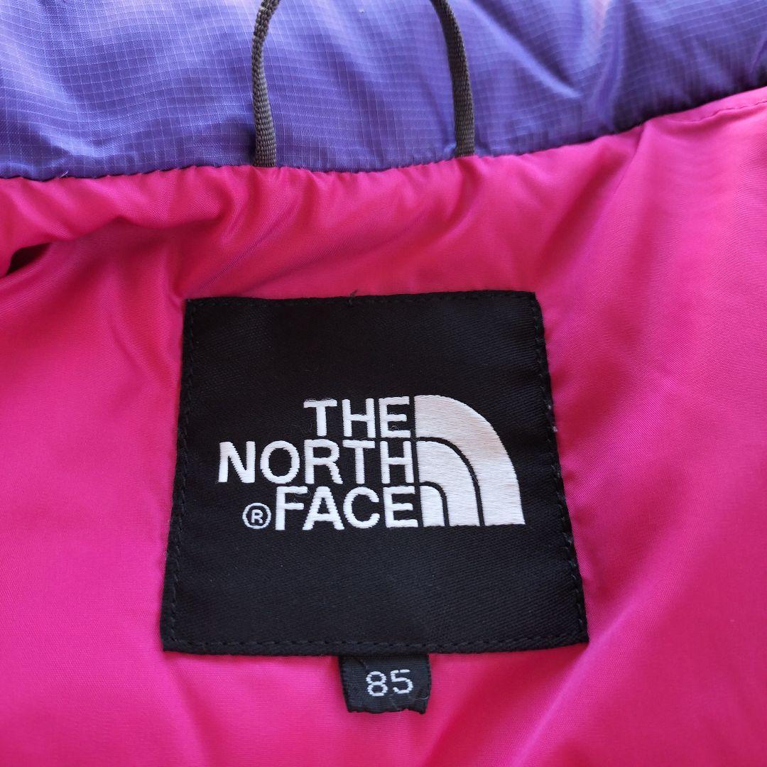 ノースフェイス ヌプシ ダウンベスト 700フィル パープル イエロー【Ｍ】