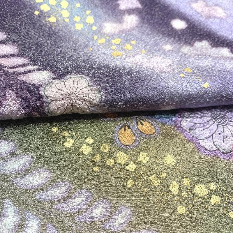 312z18〇翠山工房 振袖 銀通し 辻が花絞り 成人式結婚式〇美品