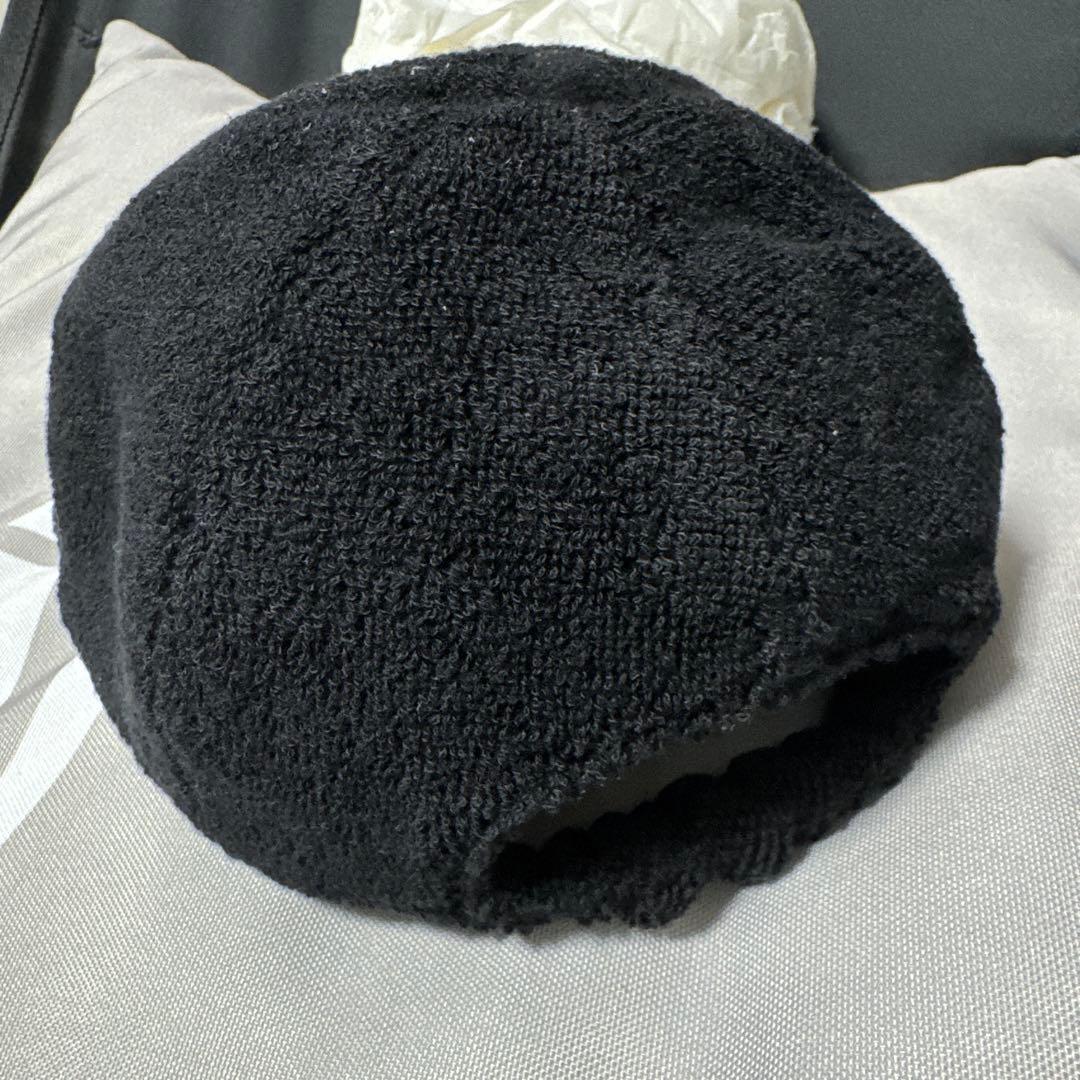 値下げ　新品タグ付き　シャネル　CHNEL キャップ　パイル地　黒