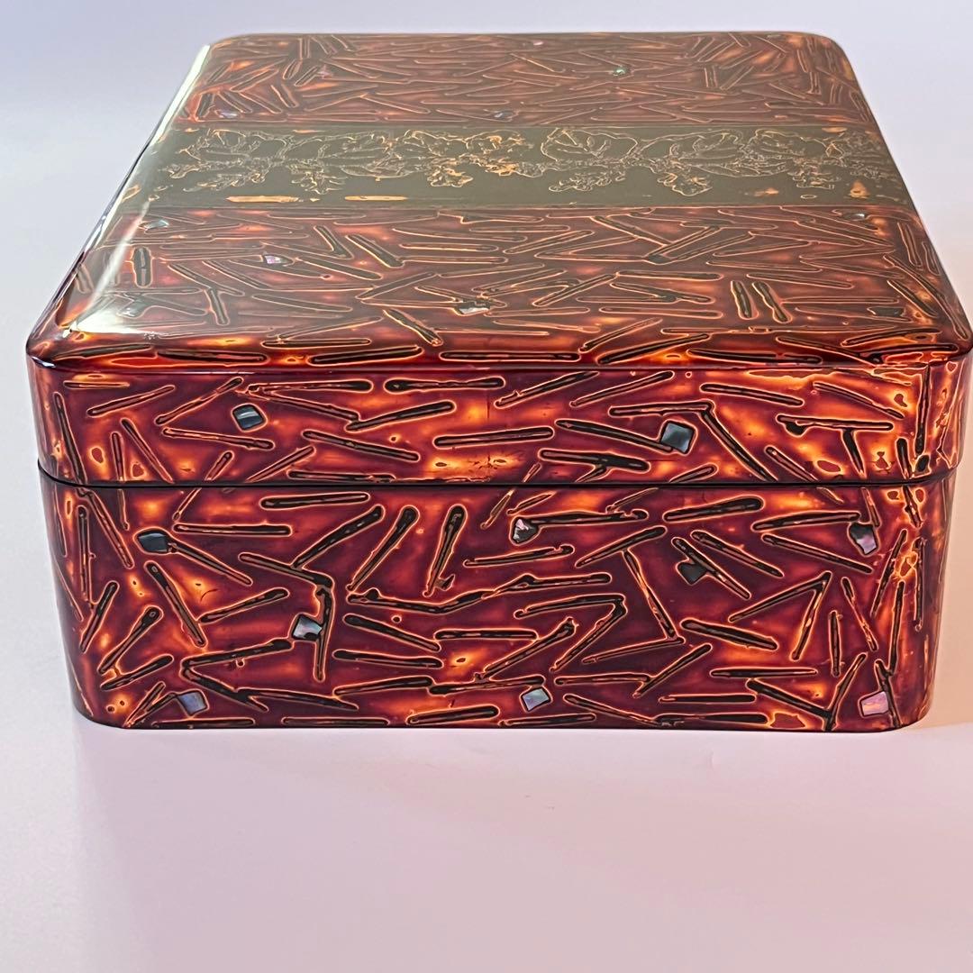 【美品】加福太治郎商店　宋州作　若狭塗螺鈿文庫 　漆塗 漆器 　伝統工芸品　在銘