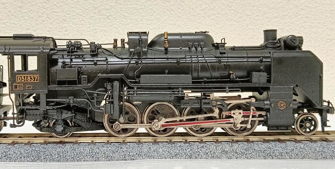 HOゲージ アダチ Ｄ51蒸気機関車、改造あり、モーター交換、メンテナンス済