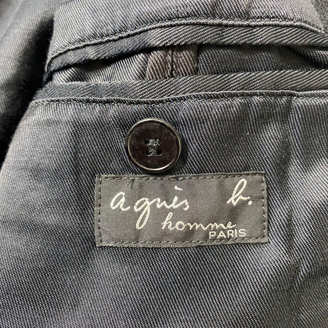 90s agnes b. HOMME フランス製 ラムレザー切り替え ジャケット