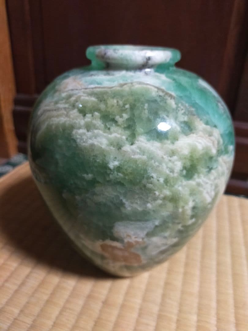 ♫鑑賞石 蛍石 原石 フローライト花瓶♫