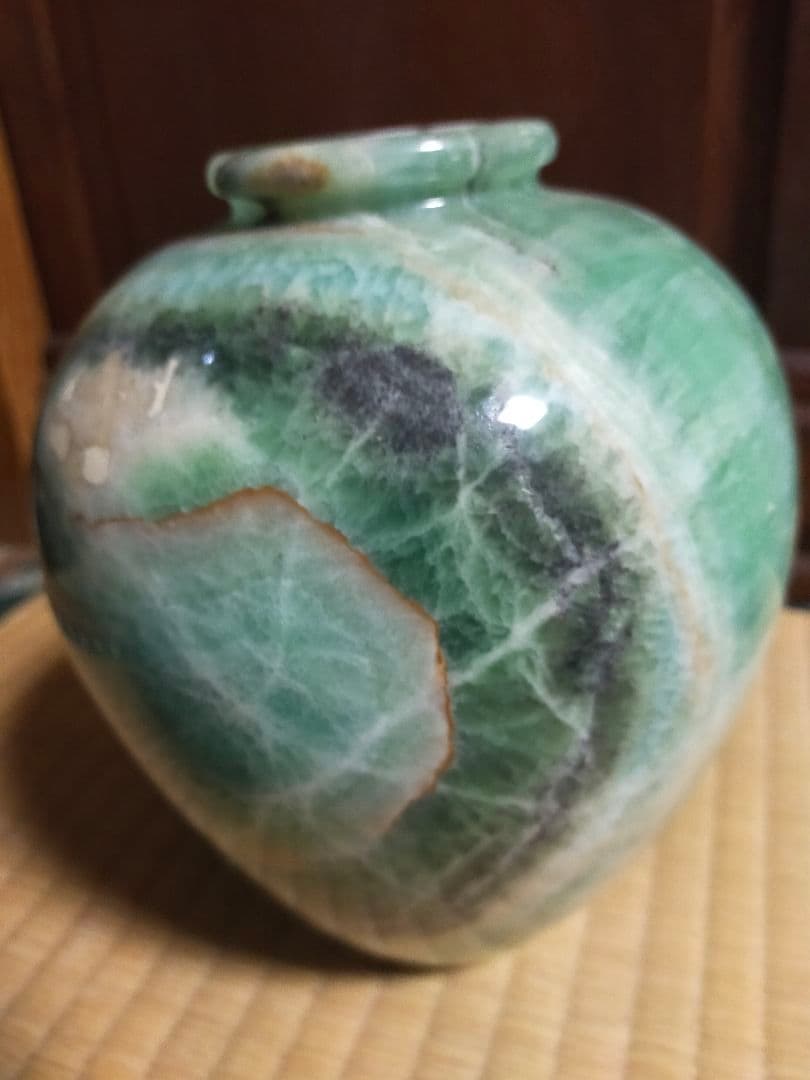 ♫鑑賞石 蛍石 原石 フローライト花瓶♫