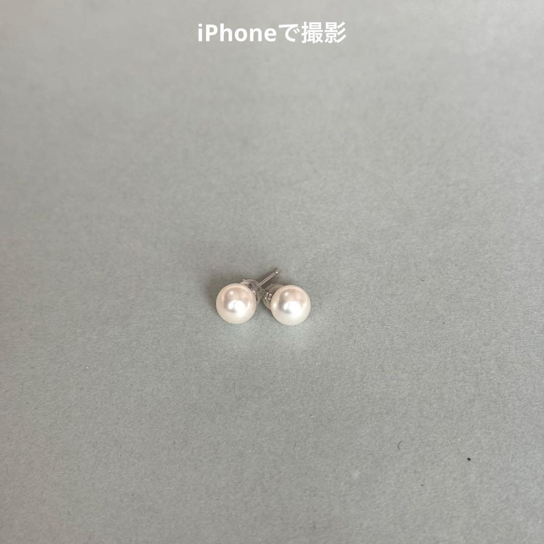 松本真珠 あこやパール 6mm ピアス K14WG アコヤ スタッド 本真珠