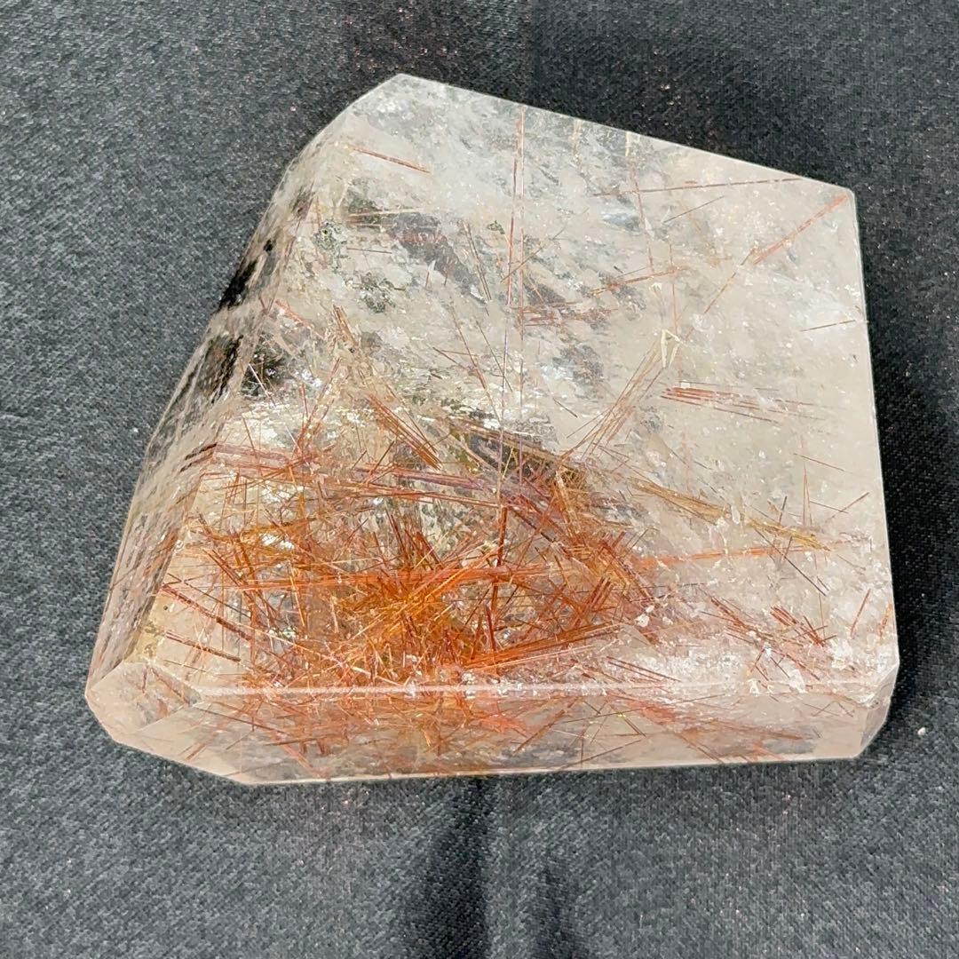 【天然石】レッドルチルクォーツ フリーカット 原石 ポイント 裸石 置物