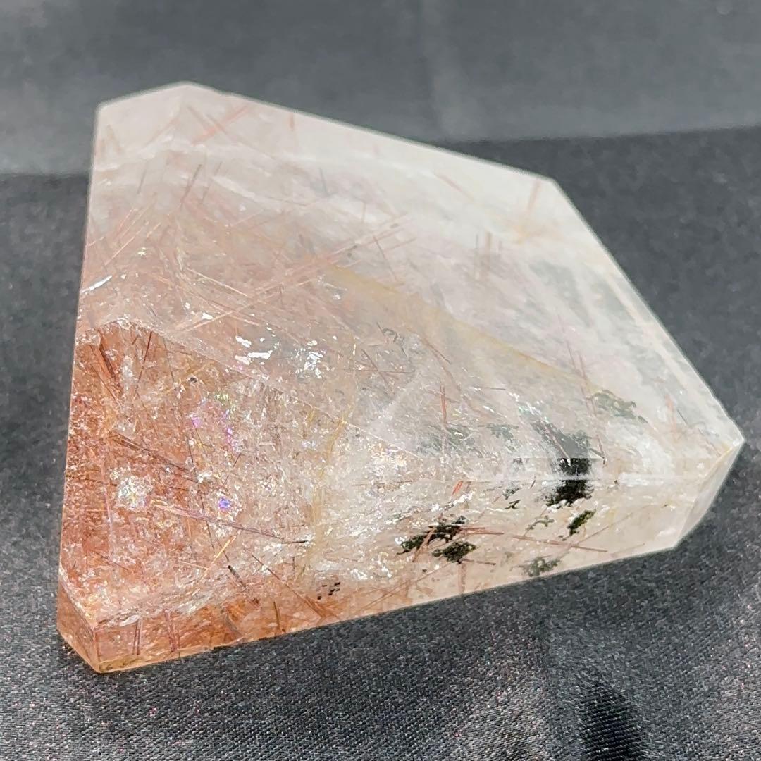 【天然石】レッドルチルクォーツ フリーカット 原石 ポイント 裸石 置物