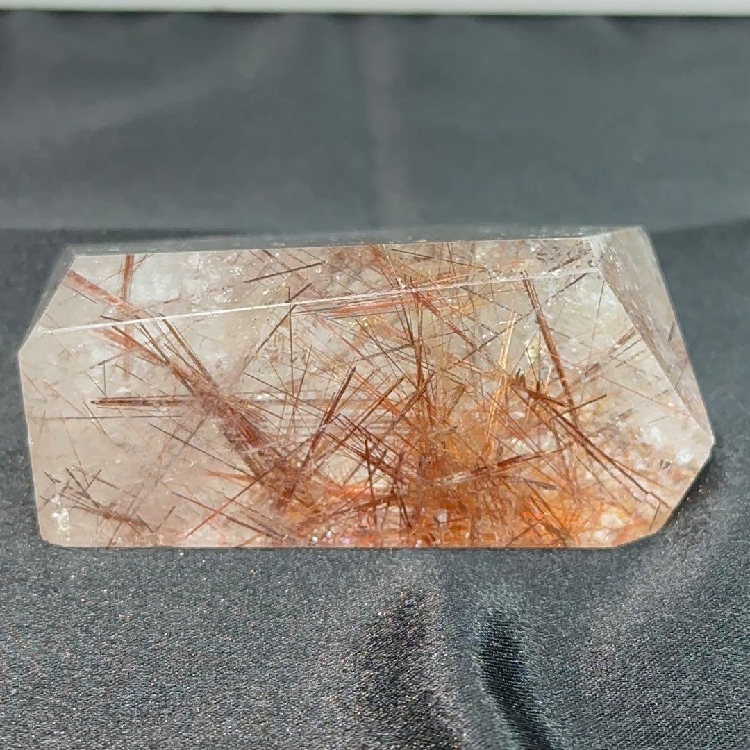 【天然石】レッドルチルクォーツ フリーカット 原石 ポイント 裸石 置物