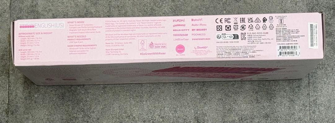 新品未開封レイザーOrnata V3 Tenkeyless HelloKitty